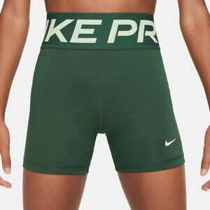 Nike Girls pro dri-fit 3" shorts in dark green New, never used. No tags